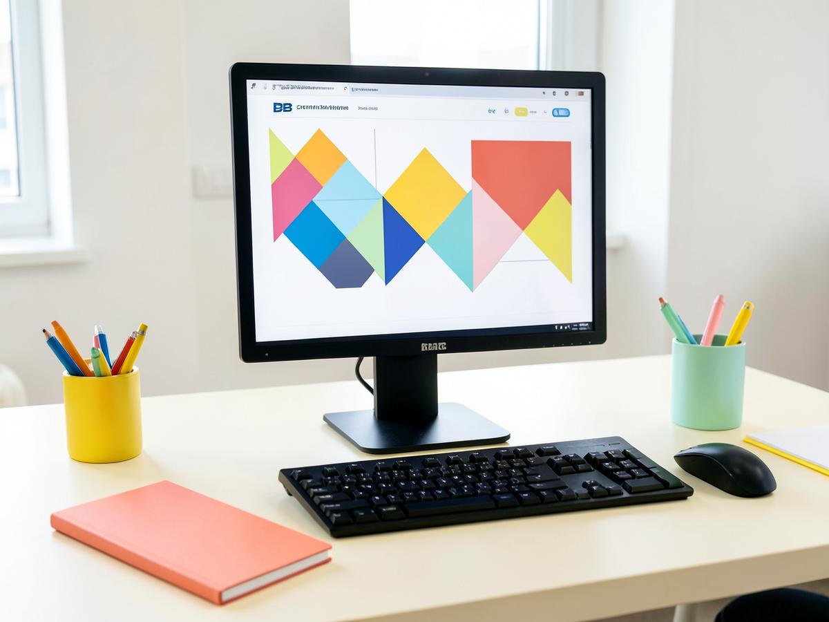 Heller Arbeitsplatz für Webdesign und Frontend-Entwicklung
